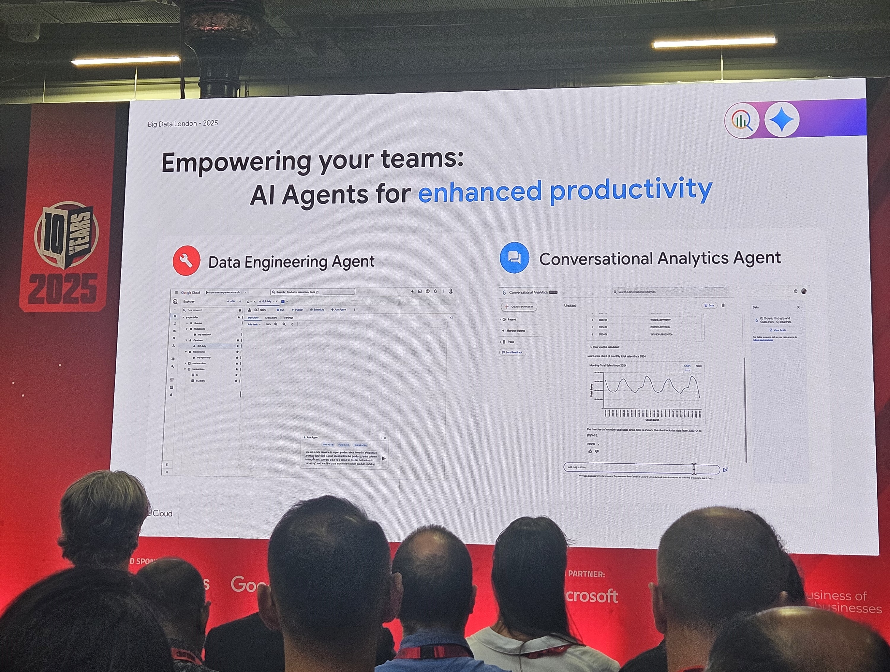 An image showing a slide of agent tools on GCP