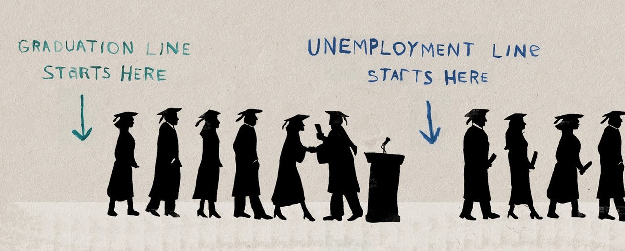 New grads entering the unemployment spyral.